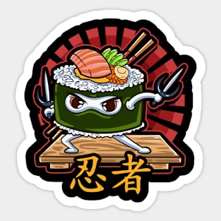 Ninja Sushi Japan Japanese Sticker